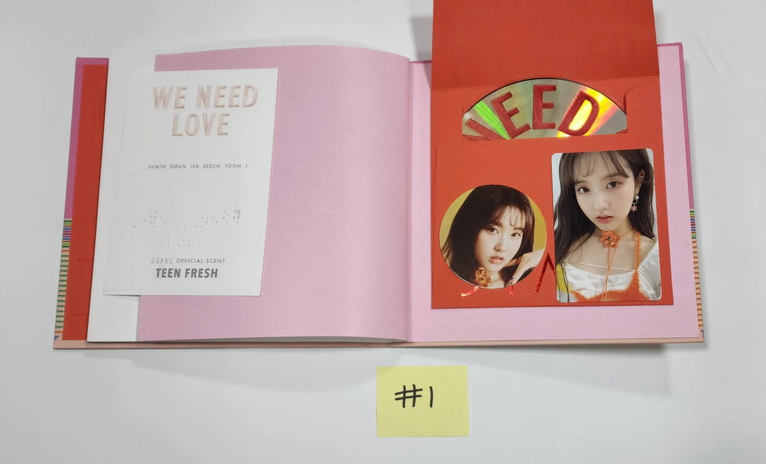 STAYC "WE NEED LOVE" - Hand Autographed(Signed) Promo Album - HALLYUSUPERSTORE