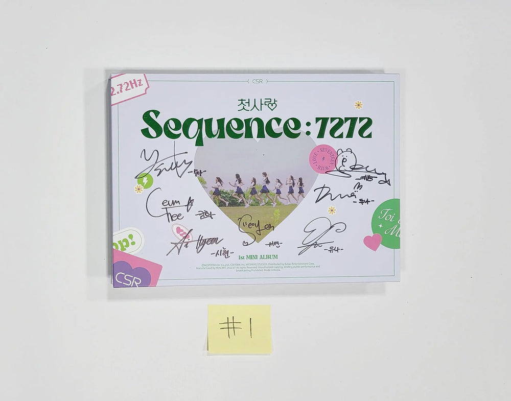 CSR - 1st Mini Album "Sequence : 7272" - Hand Autographed(Signed) Promo Album - HALLYUSUPERSTORE