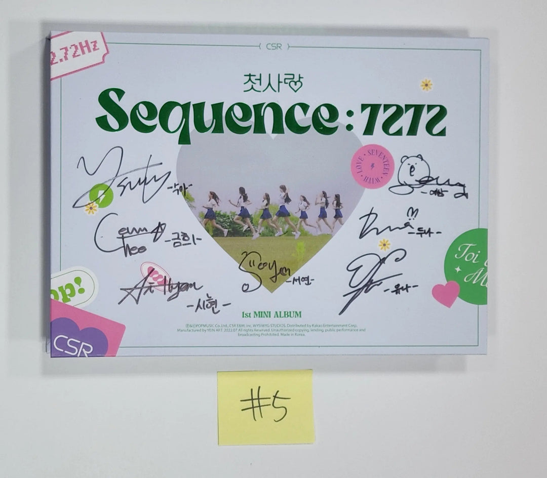 CSR - 1st Mini Album "Sequence : 7272" - Hand Autographed(Signed) Promo Album - HALLYUSUPERSTORE