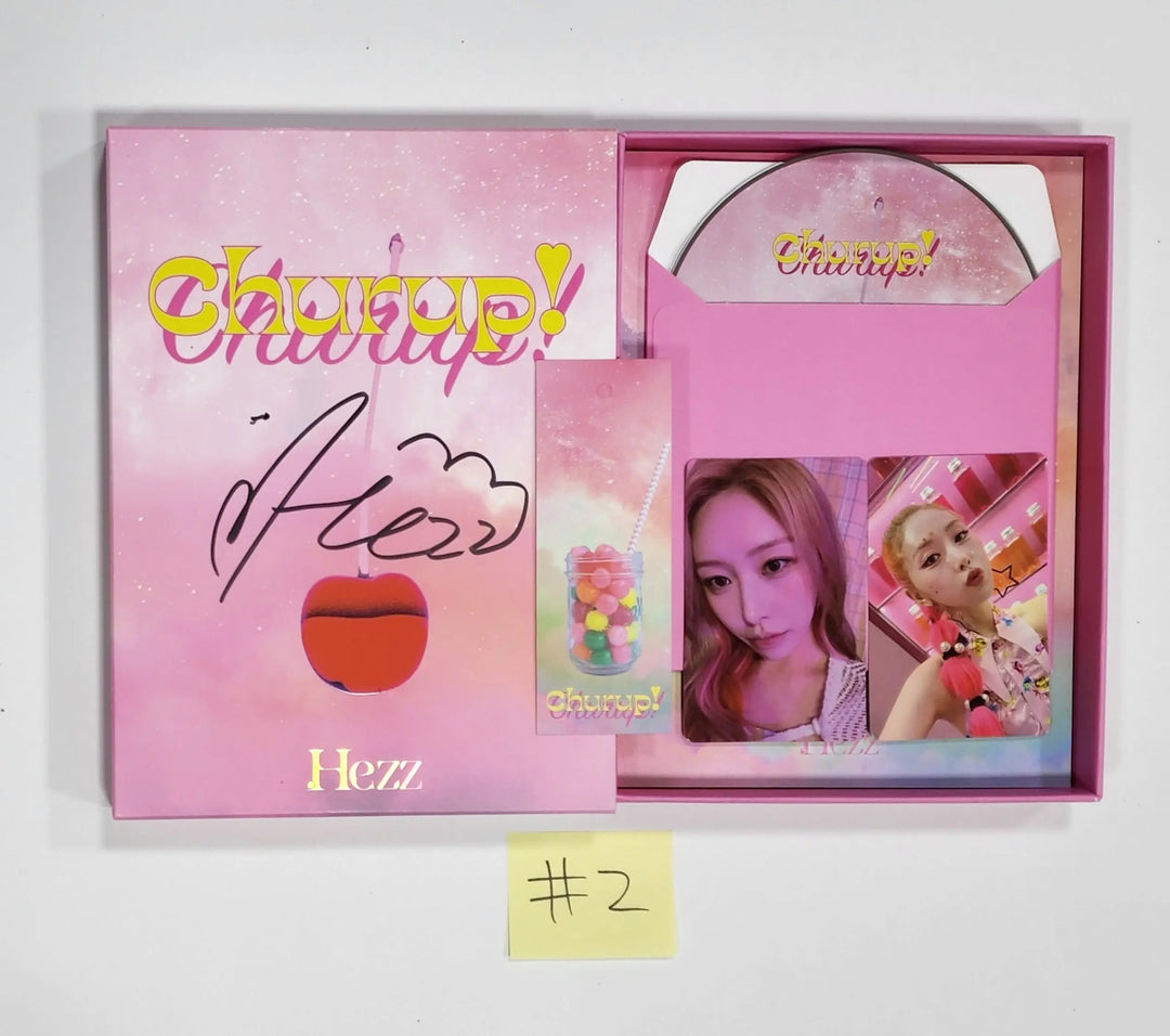 Hezz - 1st Single Album "Churup" - Hand Autographed(Signed) Album - HALLYUSUPERSTORE