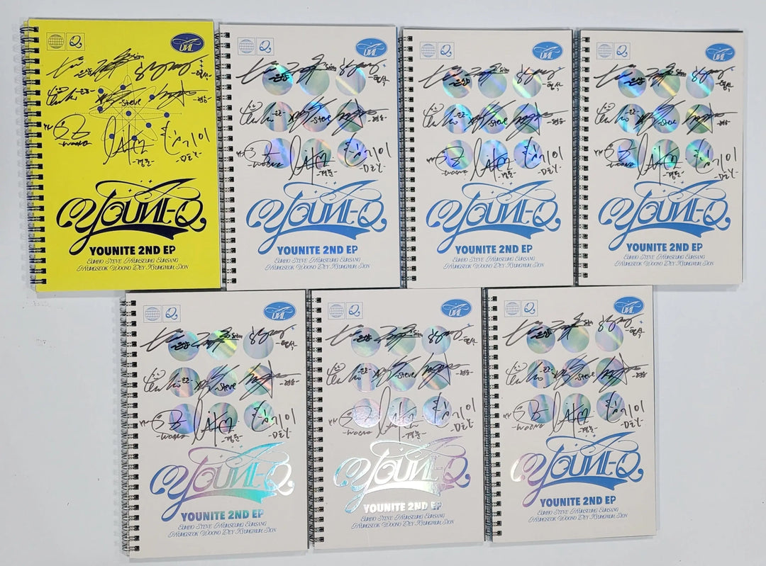 Younite - 2nd Mini Album "YOUNI-Q" - Hand Autographed(Signed) Promo Album - HALLYUSUPERSTORE
