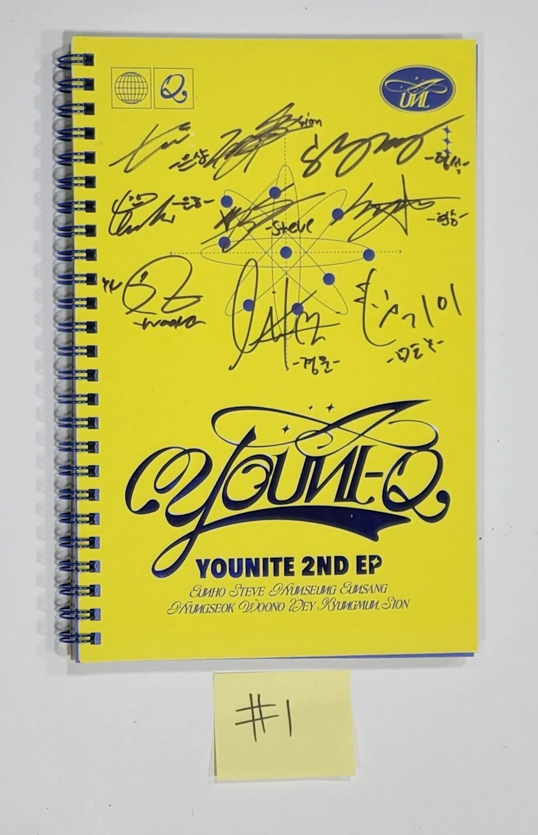 Younite - 2nd Mini Album "YOUNI-Q" - Hand Autographed(Signed) Promo Album - HALLYUSUPERSTORE
