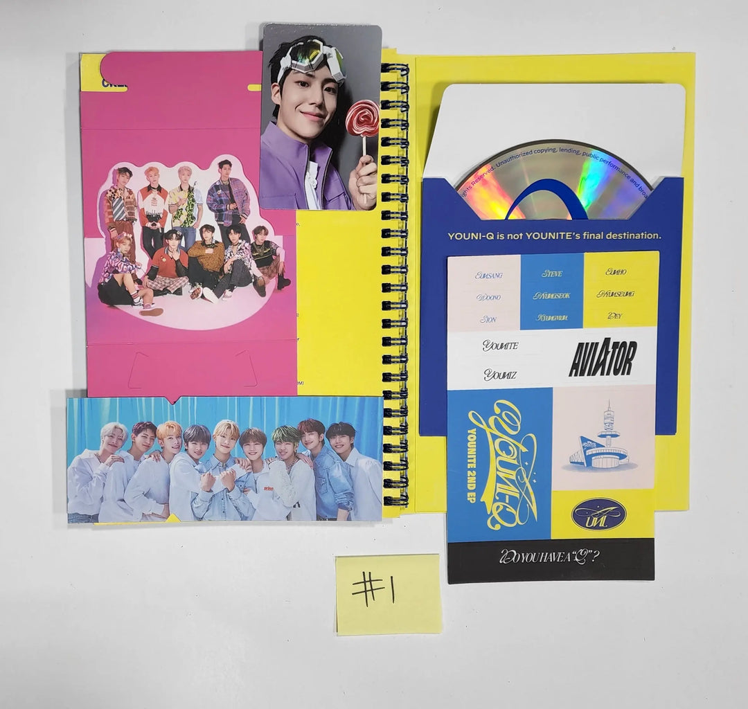 Younite - 2nd Mini Album "YOUNI-Q" - Hand Autographed(Signed) Promo Album - HALLYUSUPERSTORE
