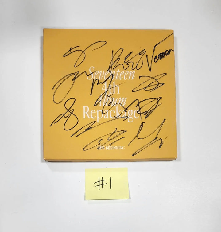 Seventeen 4th Album Repackage "SECTOR 17" - Hand Autographed(Signed) Promo Album - HALLYUSUPERSTORE