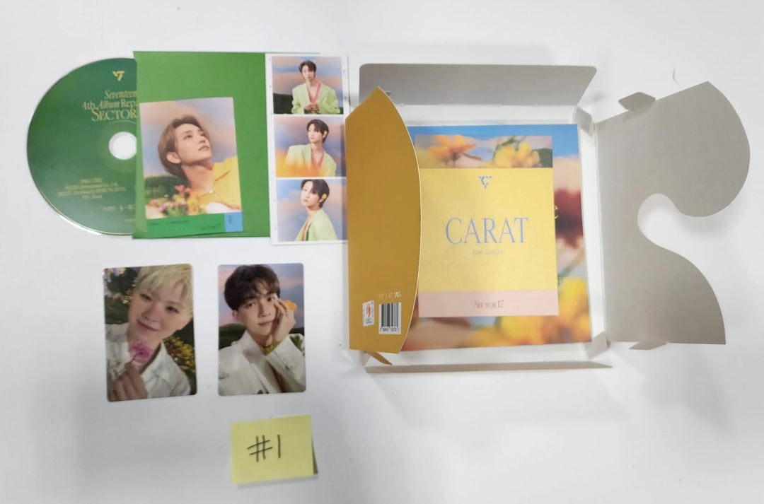 Seventeen 4th Album Repackage "SECTOR 17" - Hand Autographed(Signed) Promo Album - HALLYUSUPERSTORE