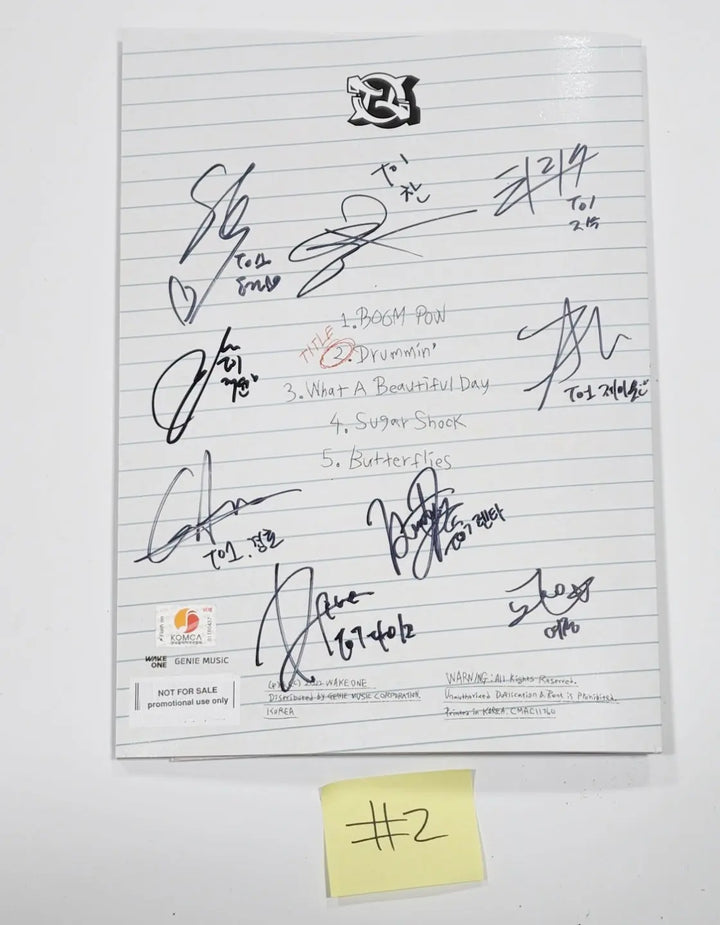 To1 - 3rd Mini Album "Why Not??" - Hand Autographed(Signed) Promo Album - HALLYUSUPERSTORE