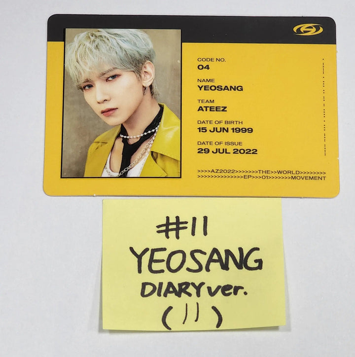 Ateez "The World Ep.1 - MOVEMENT" - Official Photocard (Yun Ho &amp; Yeo Sang) - HALLYUSUPERSTORE