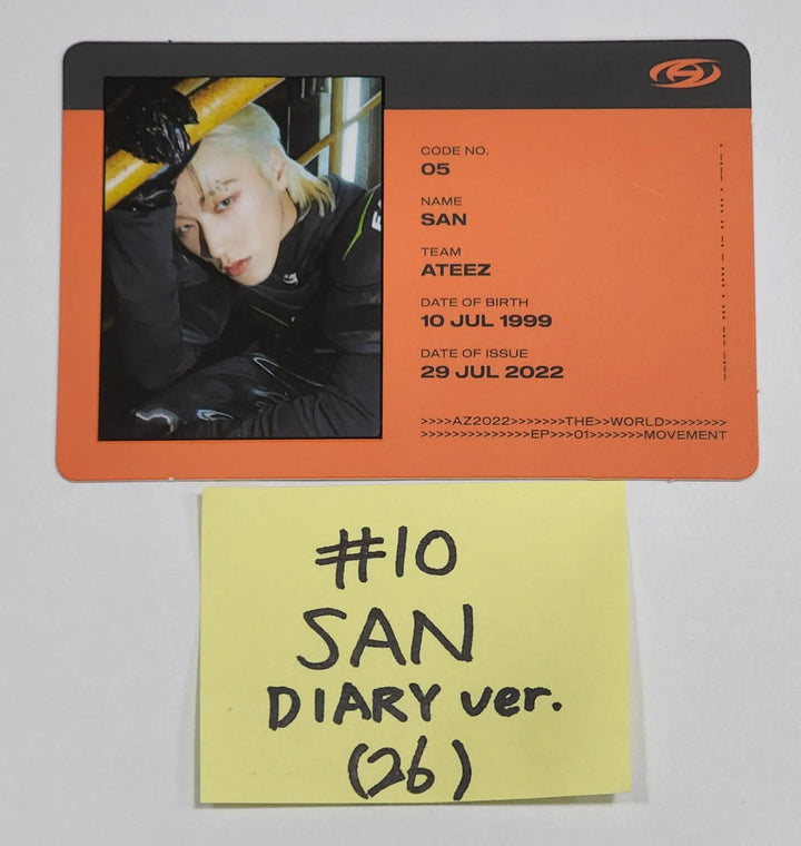 Ateez "The World Ep.1 - MOVEMENT" - Official Photocard (San &amp; Mingi) - HALLYUSUPERSTORE