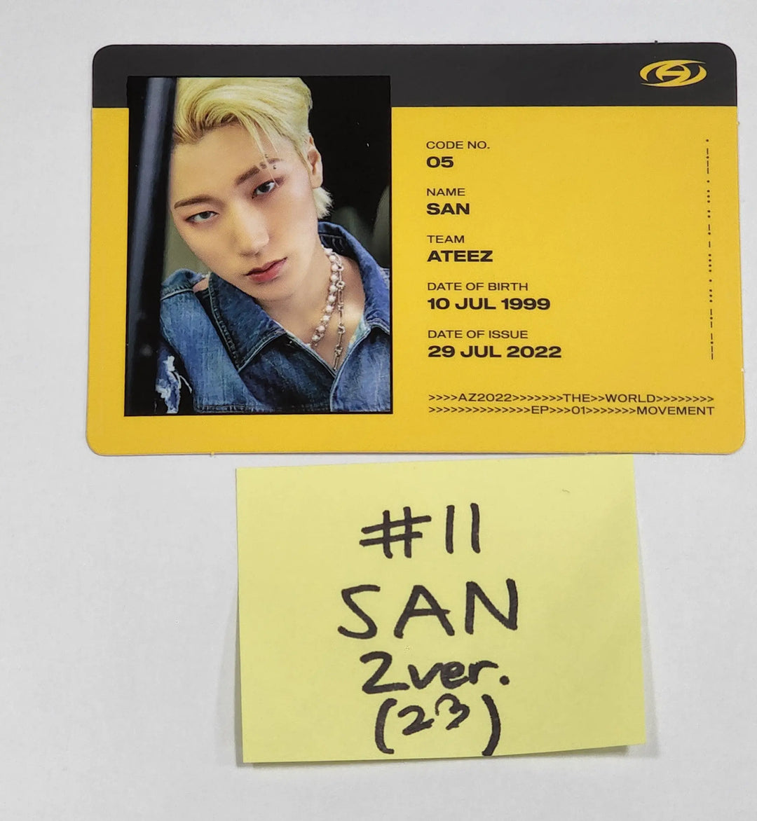 Ateez "The World Ep.1 - MOVEMENT" - Official Photocard (San &amp; Mingi) - HALLYUSUPERSTORE