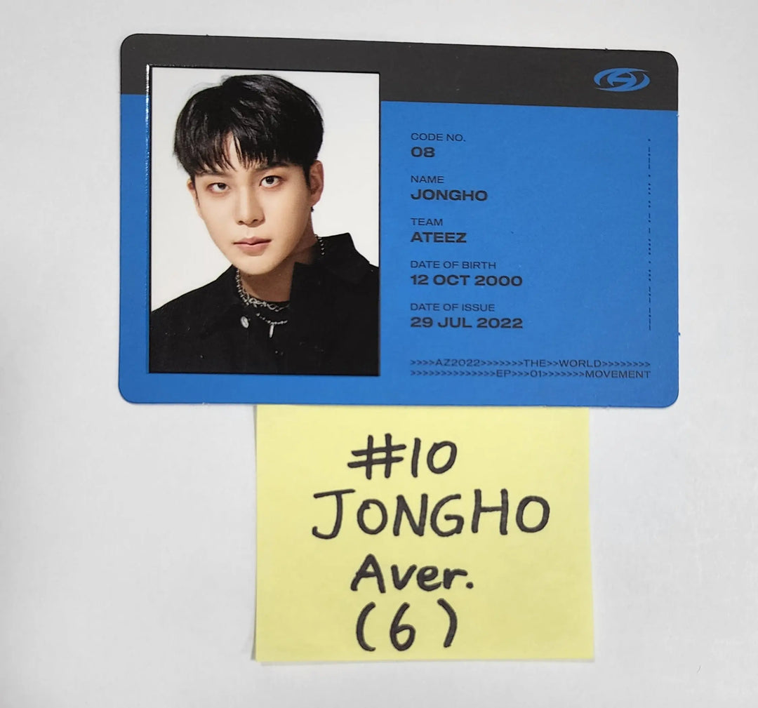 Ateez "The World Ep.1 - MOVEMENT" - Official Photocard (Wooyoung &amp; Jongho) - HALLYUSUPERSTORE