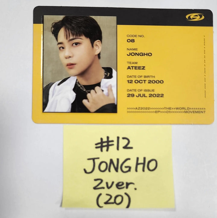 Ateez "The World Ep.1 - MOVEMENT" - Official Photocard (Wooyoung &amp; Jongho) - HALLYUSUPERSTORE