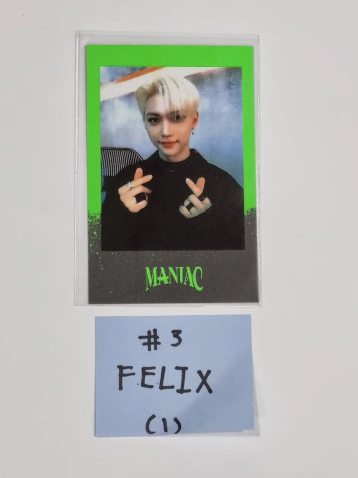 Stray Kids - 2nd World Tour merch [MANIAC] IN SEOUL Pre-order Benefit Polaroid Type Photocard - HALLYUSUPERSTORE