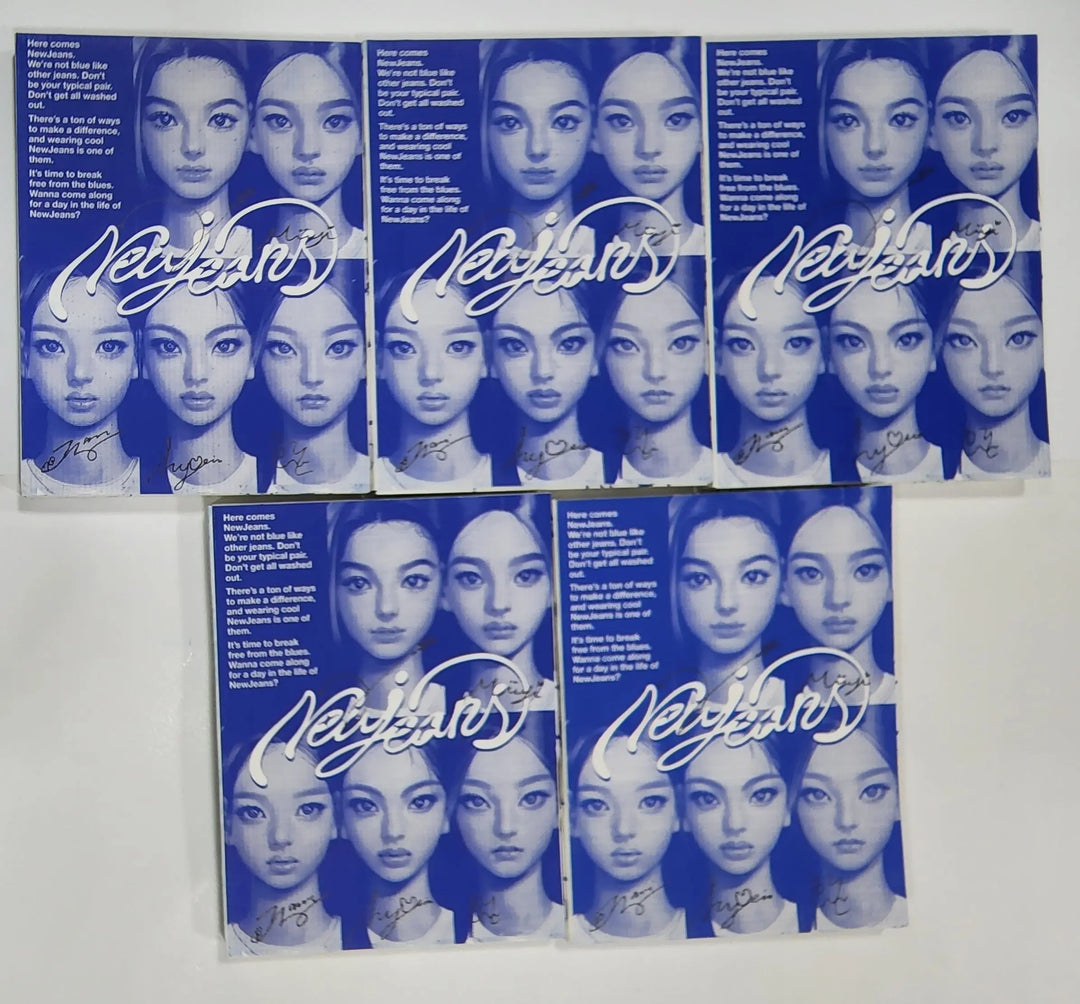 NewJeans "New Jeans" Bluebook Ver - Hand Autographed(Signed) Promo Album - HALLYUSUPERSTORE