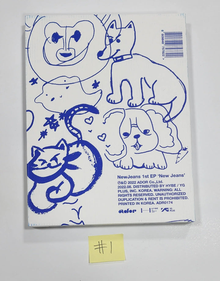 NewJeans "New Jeans" Bluebook Ver - Hand Autographed(Signed) Promo Album - HALLYUSUPERSTORE