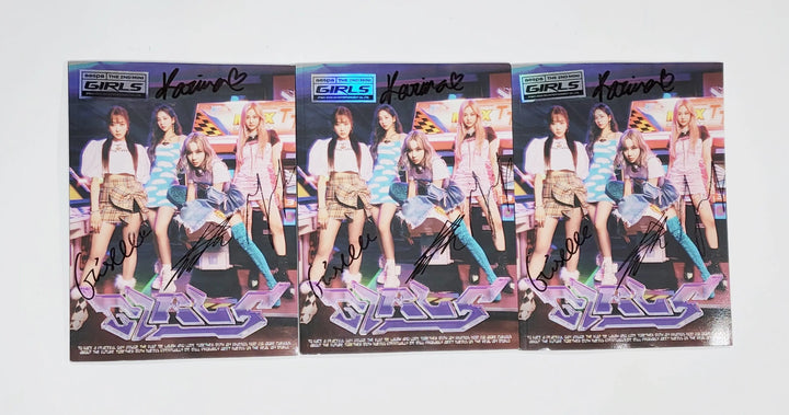 Aespa "Girls" - Hand Autographed(Signed) Promo Album - Must Read! - HALLYUSUPERSTORE