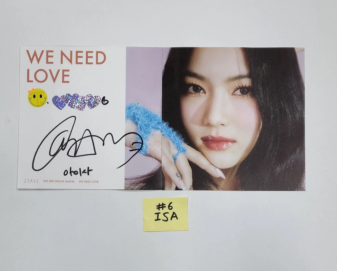 StayC "We Need Love" - A Cut Page From Fansign Event Album - HALLYUSUPERSTORE