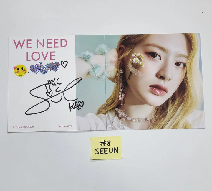 StayC "We Need Love" - A Cut Page From Fansign Event Album - HALLYUSUPERSTORE