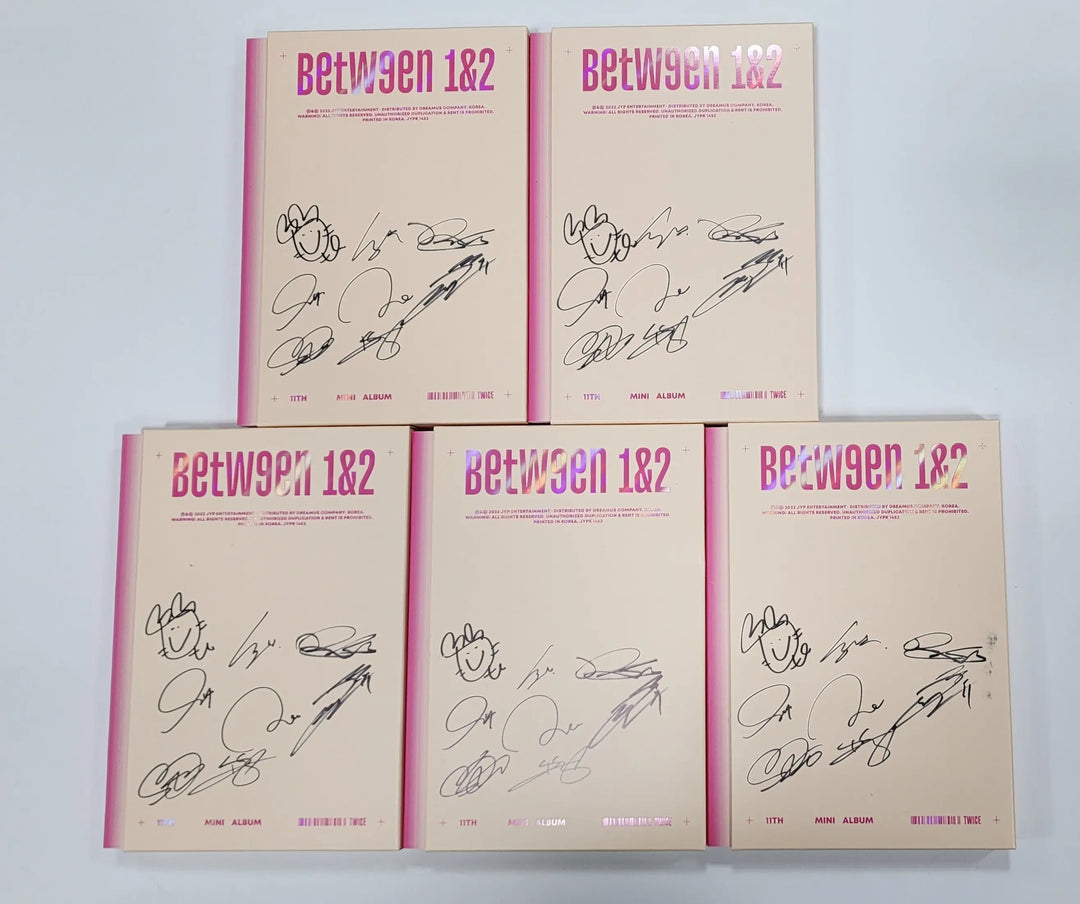 Twice "BETWEEN 1&2" 11th Mini Album - Hand Autographed(Signed) Promo Album (Sealed) - HALLYUSUPERSTORE