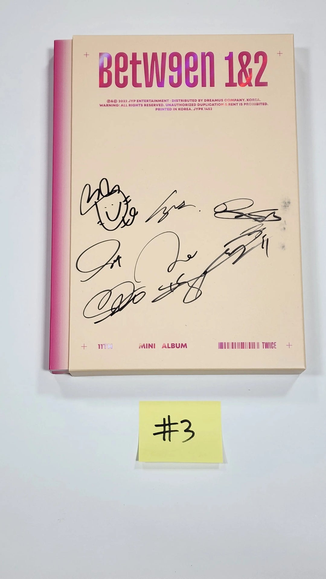 Twice "BETWEEN 1&amp;2" 11th Mini Album - Hand Autographed(Signed) Promo Album (Sealed) - HALLYUSUPERSTORE