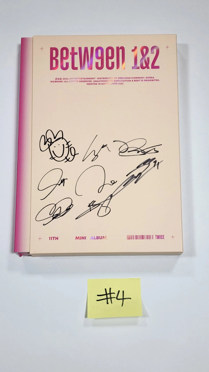Twice "BETWEEN 1&amp;2" 11th Mini Album - Hand Autographed(Signed) Promo Album (Sealed) - HALLYUSUPERSTORE