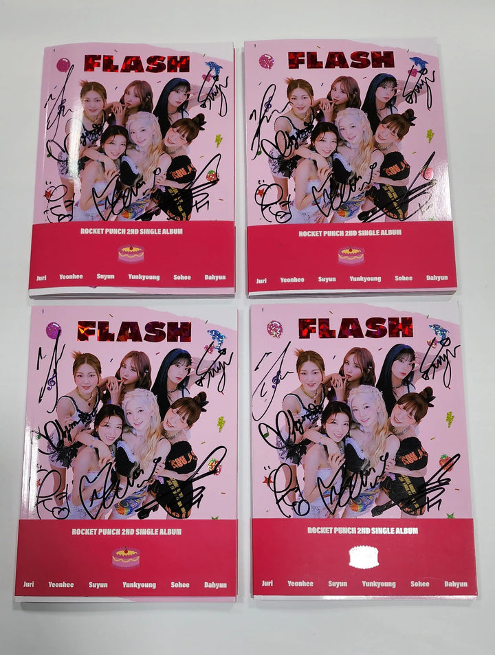 Rocket Punch "FLASH" - Hand Autographed (Signed) Promo Album - HALLYUSUPERSTORE