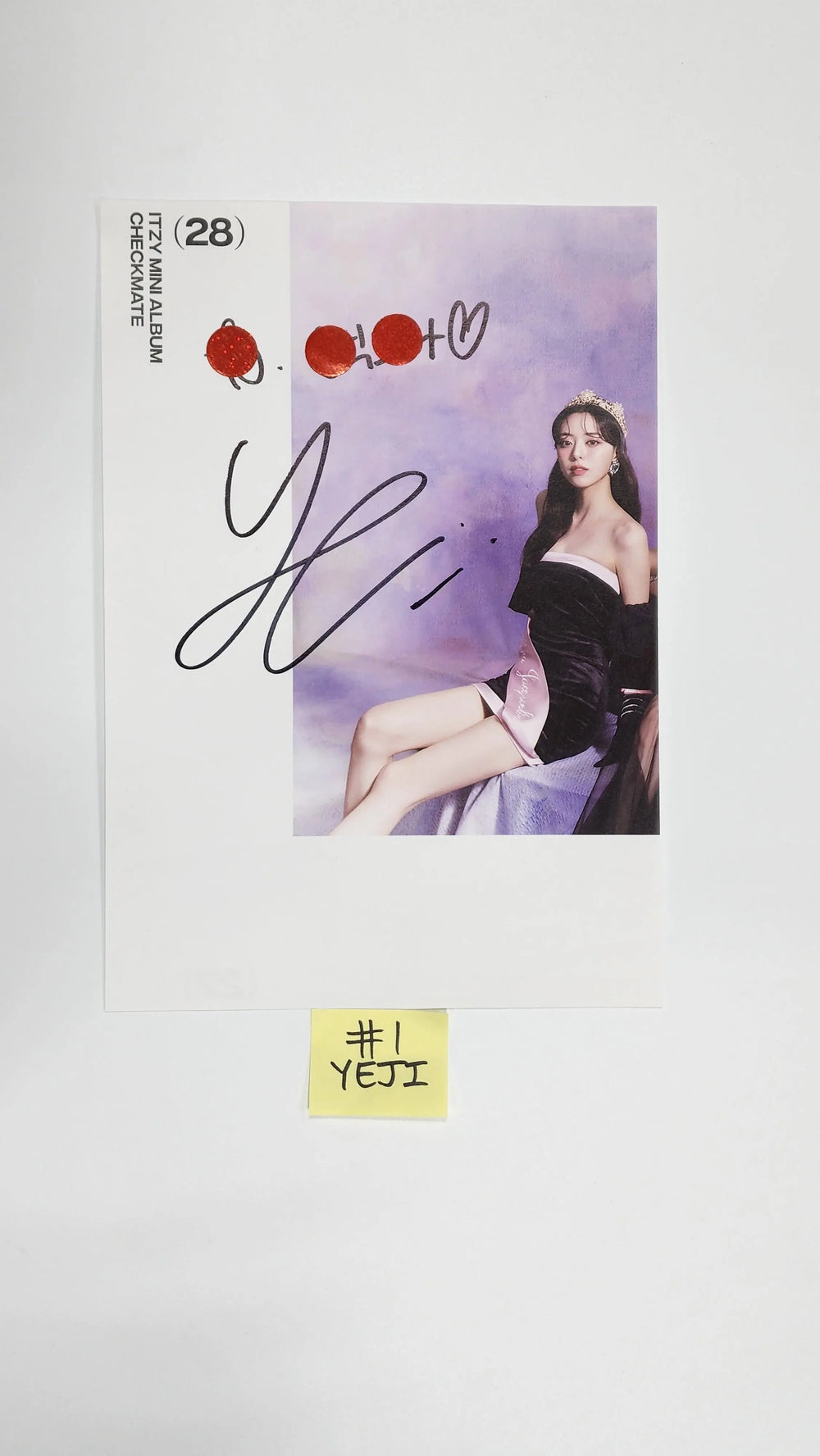 ITZY "CHECKMATE" - A Cut Page From Fansign Event Album - HALLYUSUPERSTORE