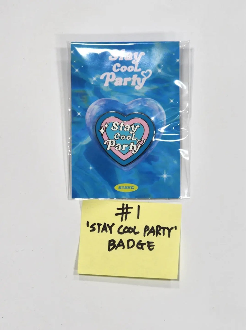 STAYC "Stay cool party" - Official MD (we need love Badge, chiffon fabric Poster, card holder Key Ring, Stay cool Party Badge, TYVEK ECO BAG, Profile & ID Card Set) - HALLYUSUPERSTORE