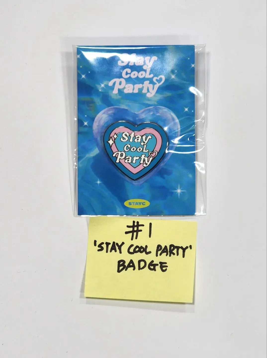 STAYC "Stay cool party" - Official MD (we need love Badge, chiffon fabric Poster, card holder Key Ring, Stay cool Party Badge, TYVEK ECO BAG, Profile &amp; ID Card Set) - HALLYUSUPERSTORE