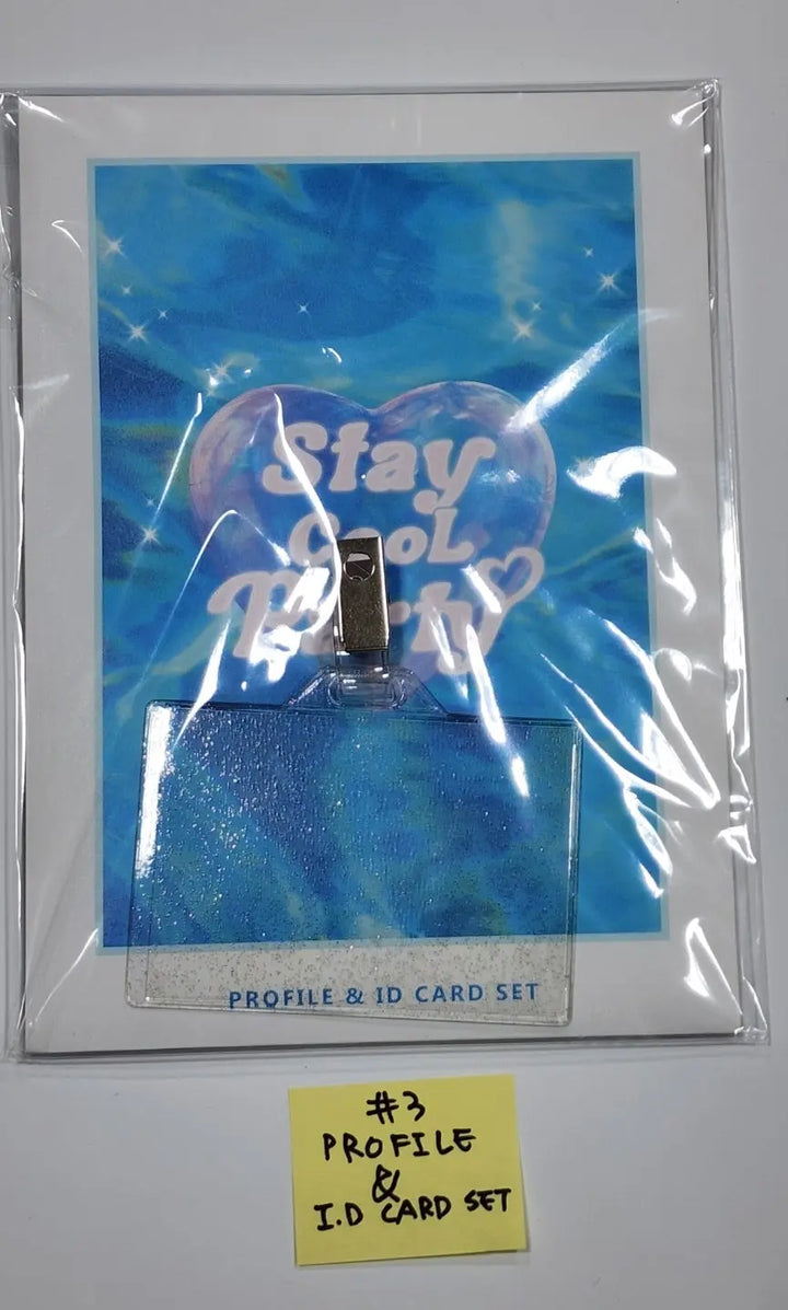 STAYC "Stay cool party" - Official MD (we need love Badge, chiffon fabric Poster, card holder Key Ring, Stay cool Party Badge, TYVEK ECO BAG, Profile &amp; ID Card Set) - HALLYUSUPERSTORE