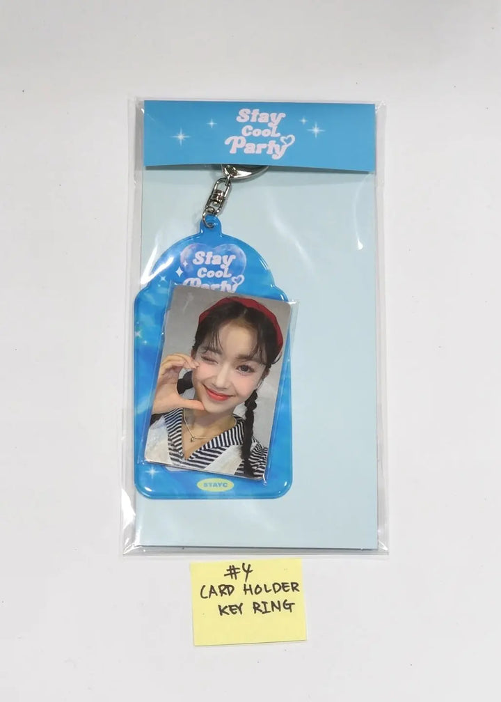 STAYC "Stay cool party" - Official MD (we need love Badge, chiffon fabric Poster, card holder Key Ring, Stay cool Party Badge, TYVEK ECO BAG, Profile &amp; ID Card Set) - HALLYUSUPERSTORE