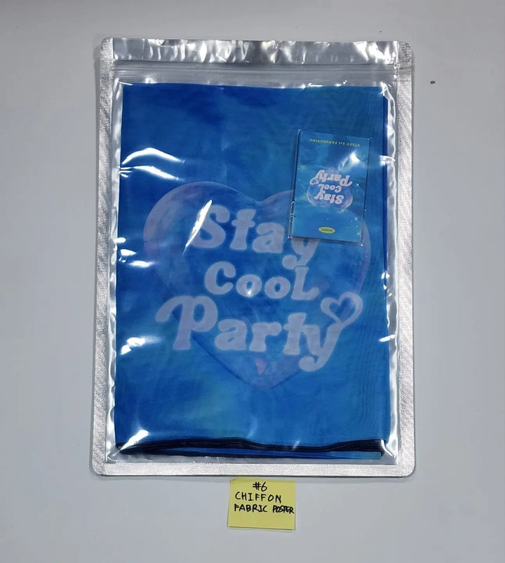 STAYC "Stay cool party" - Official MD (we need love Badge, chiffon fabric Poster, card holder Key Ring, Stay cool Party Badge, TYVEK ECO BAG, Profile &amp; ID Card Set) - HALLYUSUPERSTORE