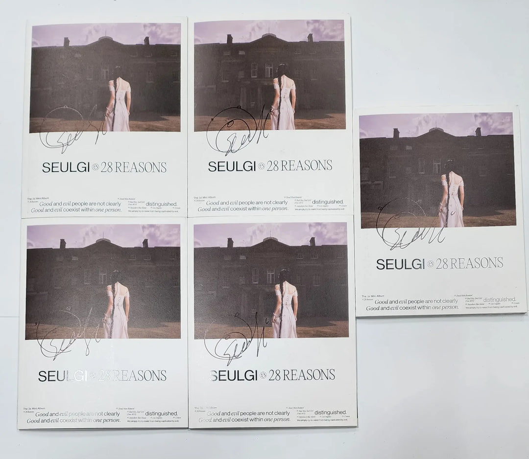 SEULGI (of Red velvet) "28 Reasons" - Hand Autographed(Signed) Promo Album - HALLYUSUPERSTORE