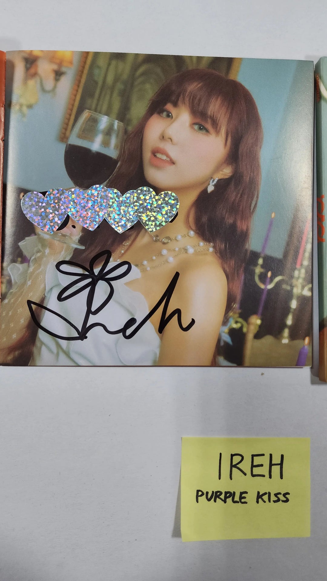 IREH (of Purple Kiss) 4th mini – Hand Autographed(Signed) Polaroid &amp; Album - HALLYUSUPERSTORE