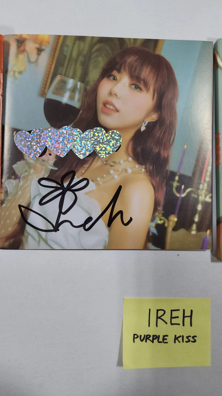 IREH (of Purple Kiss) 4th mini – Hand Autographed(Signed) Polaroid &amp; Album - HALLYUSUPERSTORE