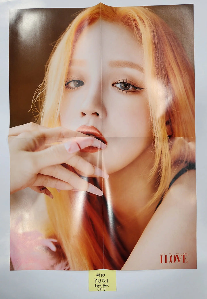 (g) I-DLE "I LOVE" - Official Bookmark, Mini Poster - HALLYUSUPERSTORE