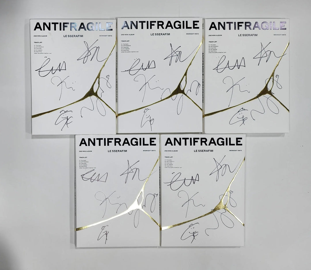 LE SSERAFIM "ANTIFRAGILE" 2nd Mini Album - Hand Autographed(Signed) Promo Album - HALLYUSUPERSTORE