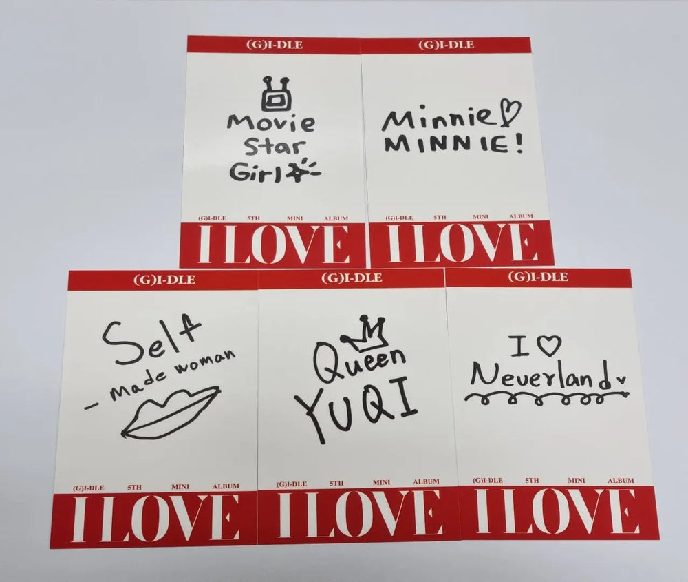 (g) I-DLE "I LOVE" - Soundwave Fansign Event Winner Polaroid Type Photocard - HALLYUSUPERSTORE