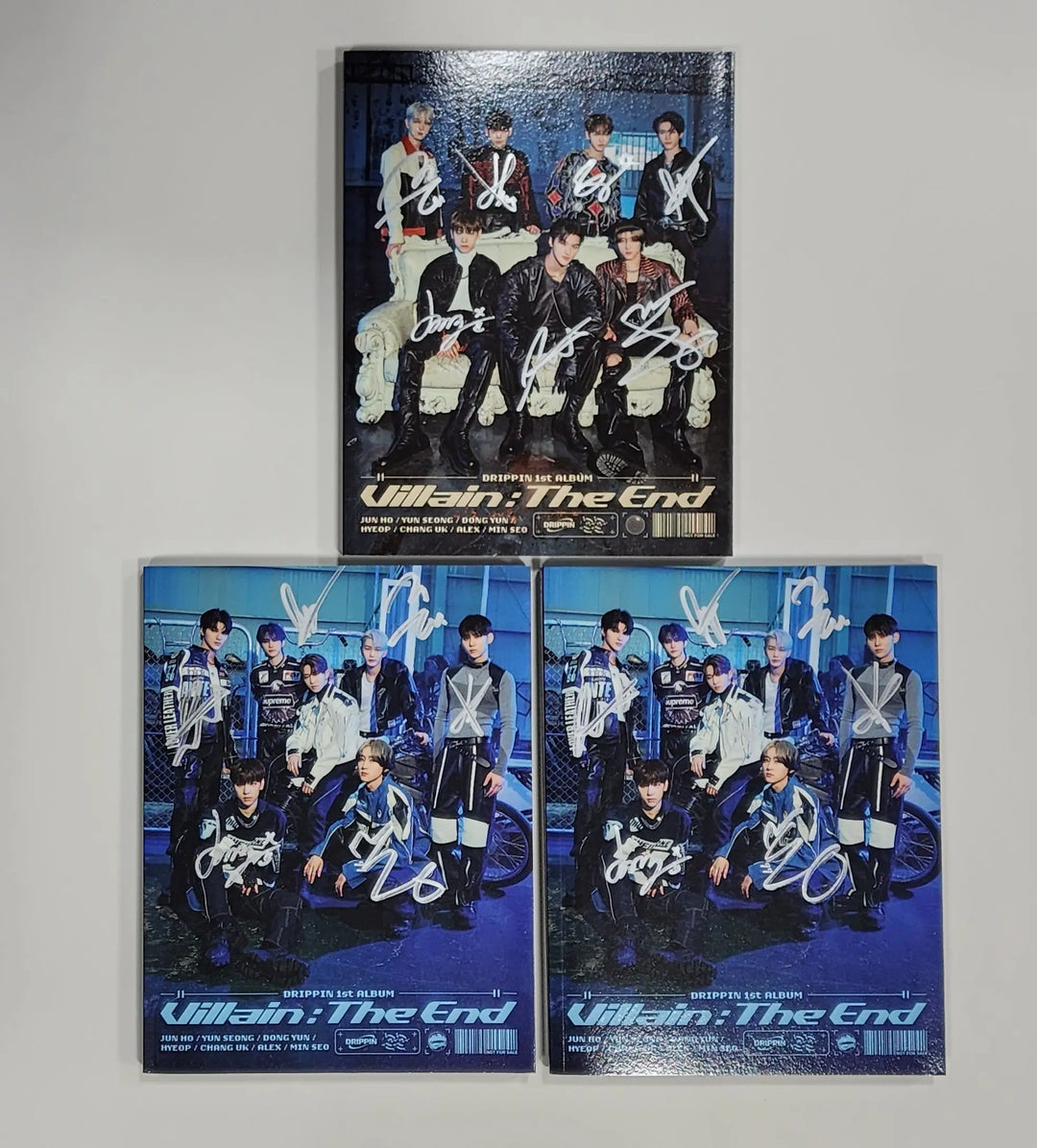 DRIPPIN "Villain : The End" - Hand Autographed(Signed) Promo Album - HALLYUSUPERSTORE