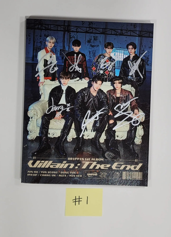 DRIPPIN "Villain : The End" - Hand Autographed(Signed) Promo Album - HALLYUSUPERSTORE
