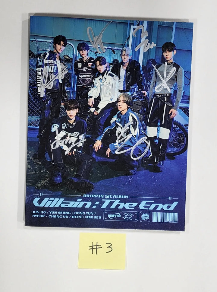 DRIPPIN "Villain : The End" - Hand Autographed(Signed) Promo Album - HALLYUSUPERSTORE