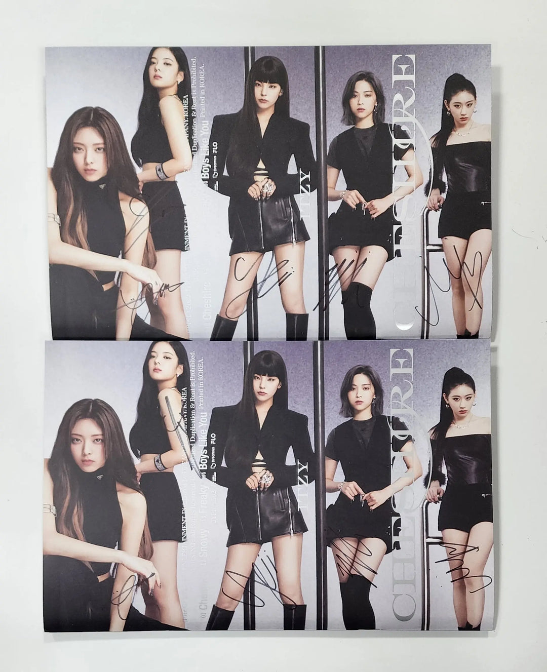 ITZY 'CHESHIRE' - Hand Autographed(Signed) Promo Album - HALLYUSUPERSTORE