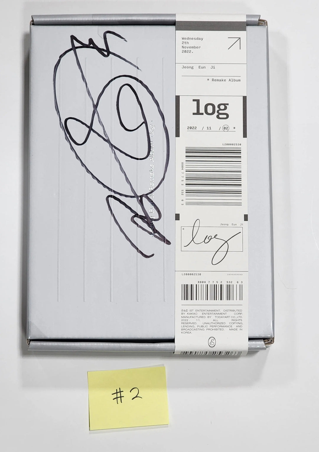 JEONG EUN JI "log" - Hand Autographed(Signed) Promo Album - HALLYUSUPERSTORE