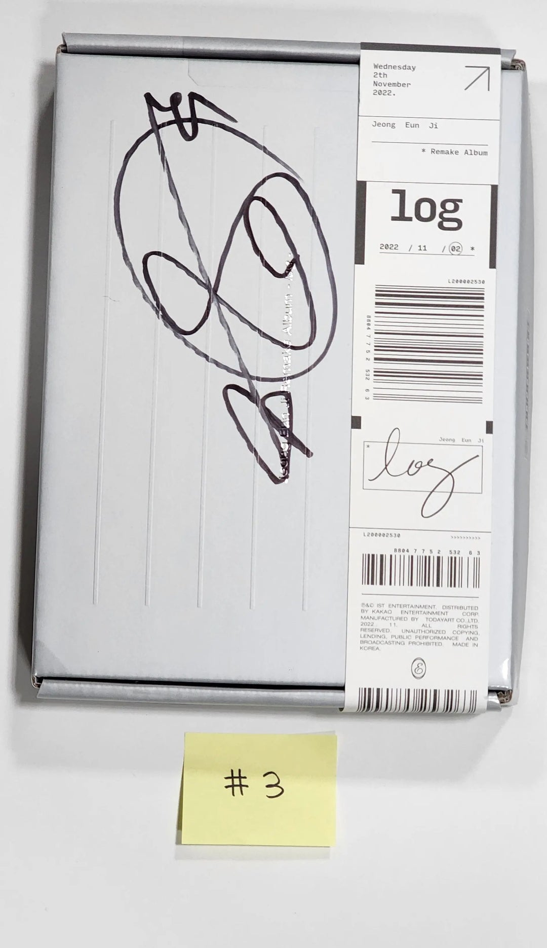 JEONG EUN JI "log" - Hand Autographed(Signed) Promo Album - HALLYUSUPERSTORE
