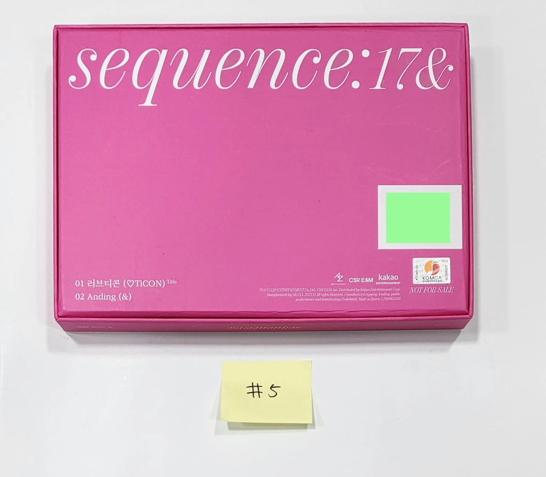 CSR "Sequence : 17&amp;" 1st Single Album - Hand Autographed(Signed) Promo Album - HALLYUSUPERSTORE