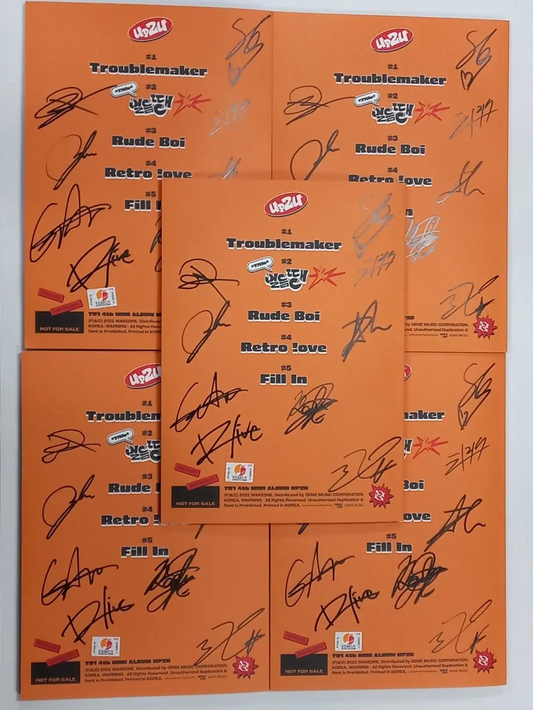 T01 "Up2u" 4th album - Hand Autographed(Signed) Promo Album - HALLYUSUPERSTORE