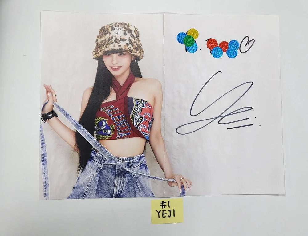 ITZY 'CHESHIRE' - A Cut Page From Fansign Event Album - HALLYUSUPERSTORE