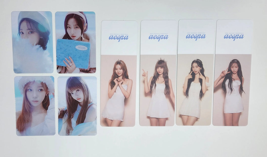 Aespa 2023 Season's Greetings - Synnara Pre-Order Benefit Photocards Set (4EA), Book Mark - HALLYUSUPERSTORE