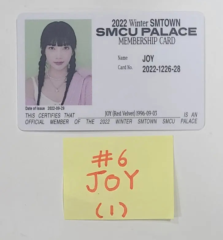 Redvelvet  "2022 Winter SMTOWN : SMCU PALACE" - Official Photocard [Membership Card Ver.] (Restocked 1/5) - HALLYUSUPERSTORE