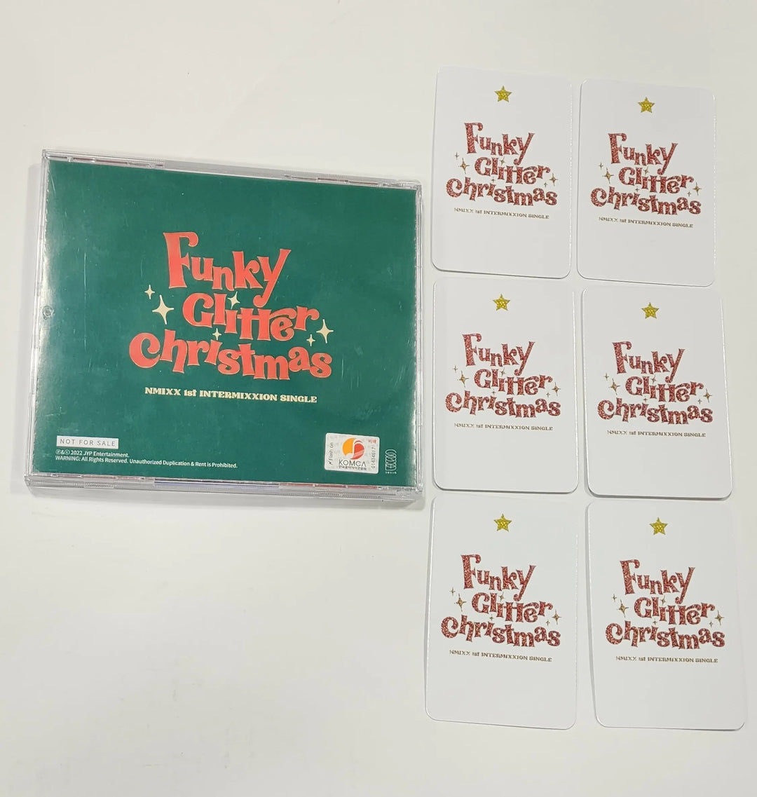 NMIXX "Funky Glitter Christmas"  - Hand Autographed(Signed) Promo Album + Photocards Set (6EA) - HALLYUSUPERSTORE