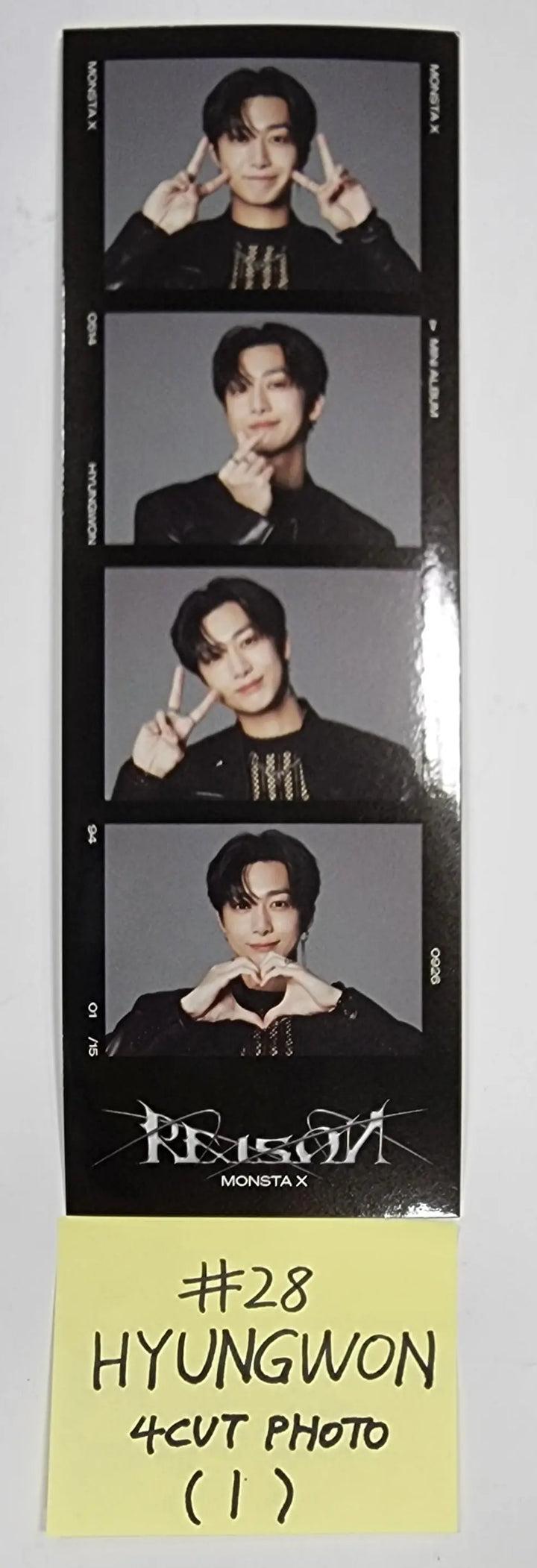 MONSTA X "REASON" - Official Photocard, Postcard, 4 Cut Photo - HALLYUSUPERSTORE